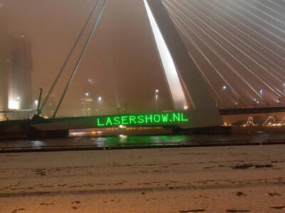 lasershow Erasmusbrug Rotterdam